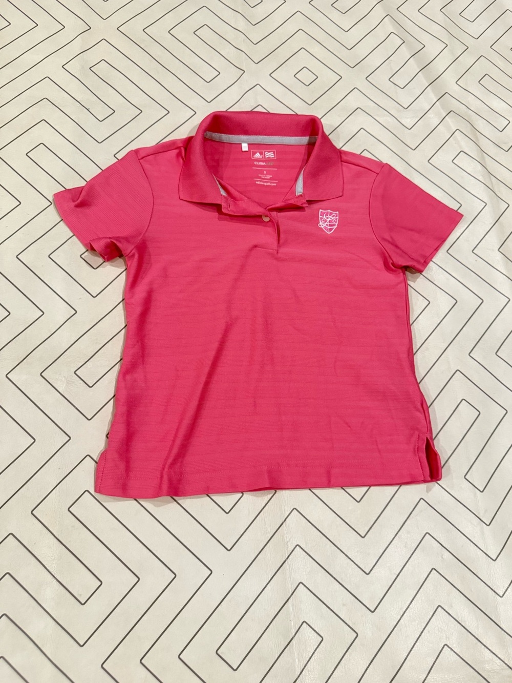 Adidas Pink Golf Polo with LCC Logo